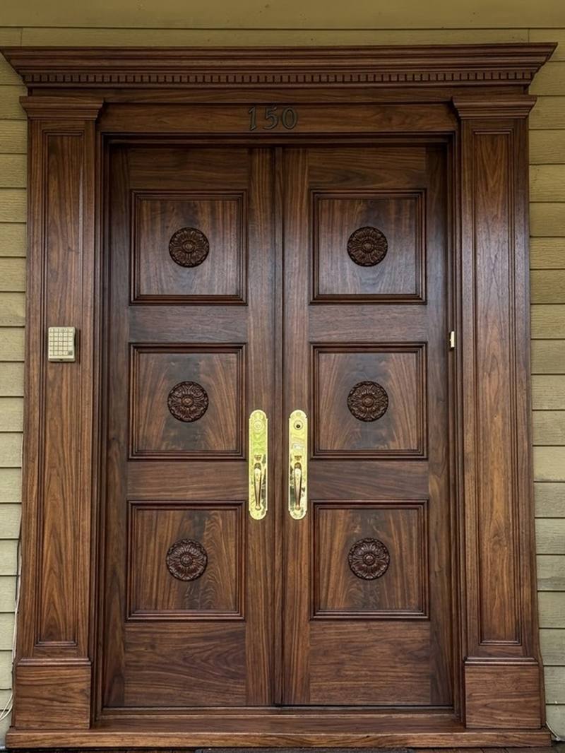 Historic wood door after restoration by WoodRestora