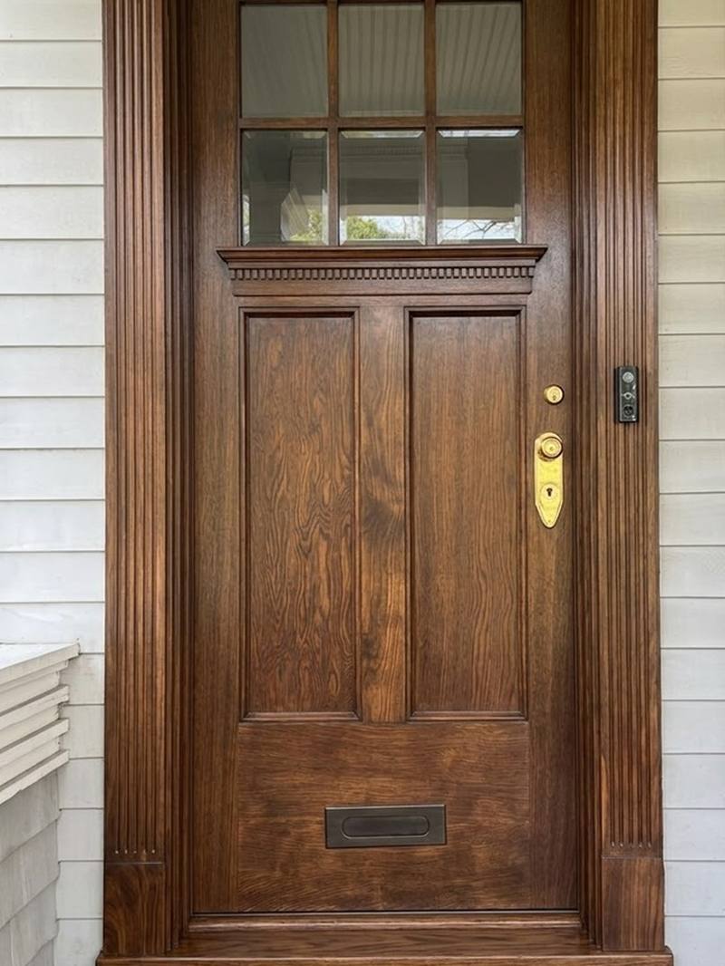 Historic wood door after restoration by WoodRestora