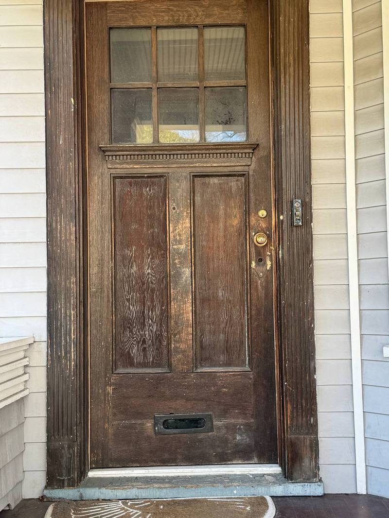 Historic wood door before restoration by WoodRestora
